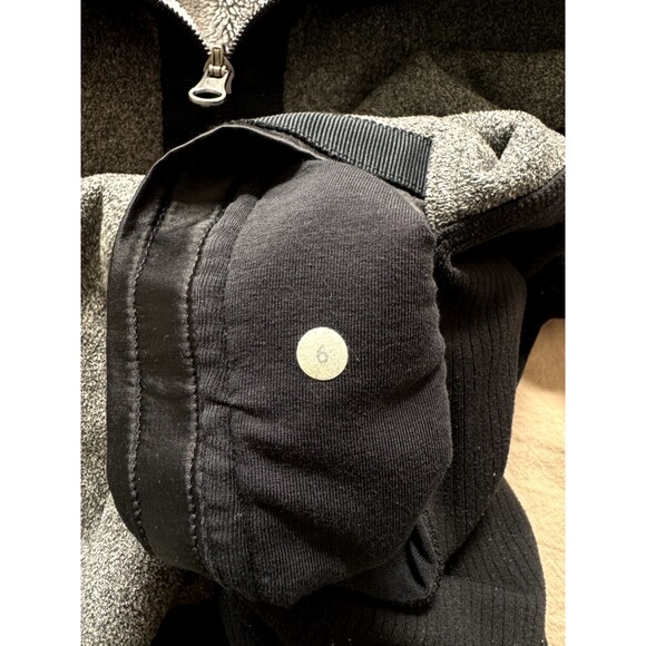 Lululemon Women Sweatshirt Gray Post Chaturanga 1/2 Zip Pullover Fleece Size 6 - Picture 5 of 7